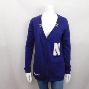Purple Champion Heritage Northwestern Letterman Sweater - size medium